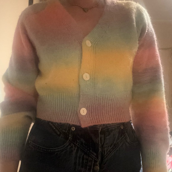 English Factory Sweaters - English Factory Multicolor Striped Cardigan